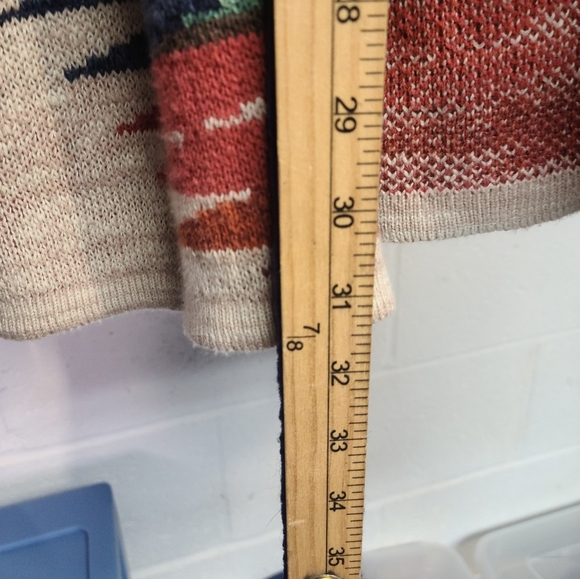 LUCKY BRAND Cardigan Sweater Women’s Small Southwest Aztec Shawl Collar Button - Picture 7 of 7